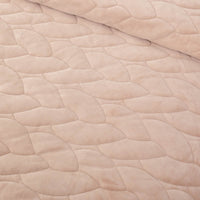 Close-up of the  Linen VelvetLoft quilting patten detail and VelvetLoft® fabric, highlighting the silky, textured design.