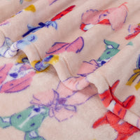 Close up of a Krissy Mast Artist Series printed dog print throw.