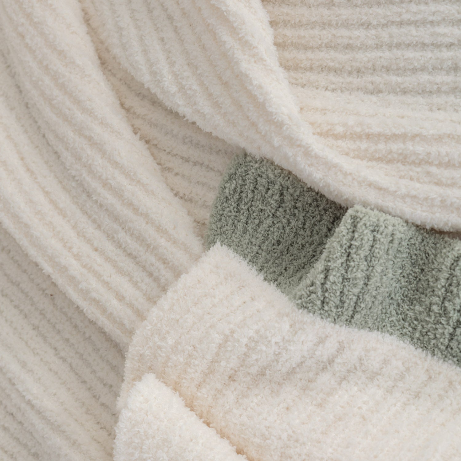 Close-up of a textured fabric with neutral colors