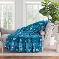 Peanuts® Holiday VelvetLoft® Throw