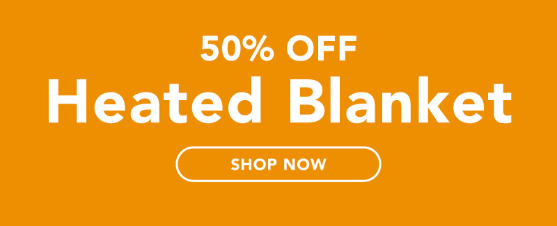 50% off heated blanket: shop now!