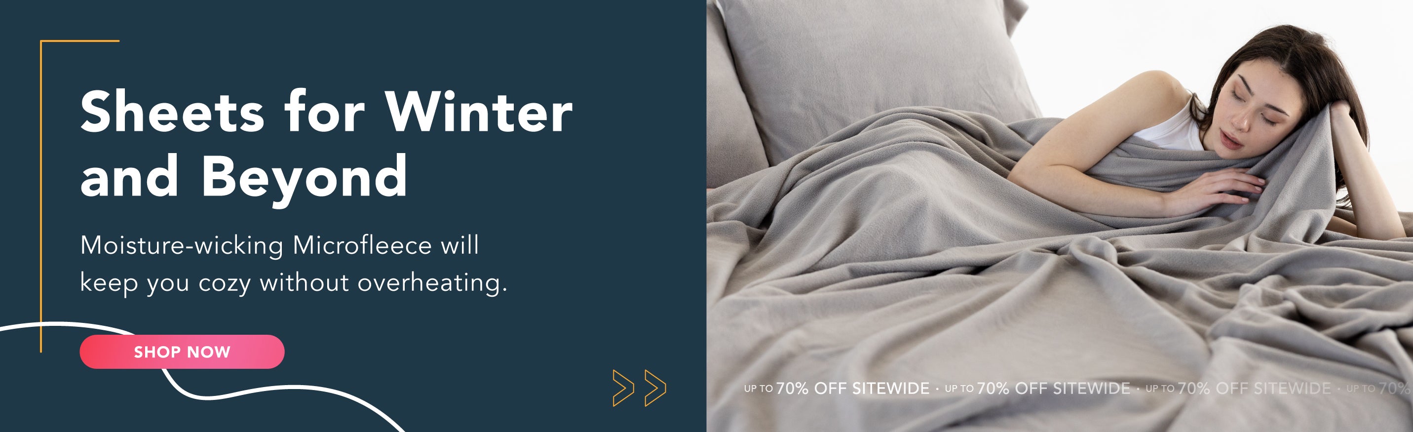 Sheets for winter and beyod! Moisture wicking microfleece will keep you cozy without overheating.