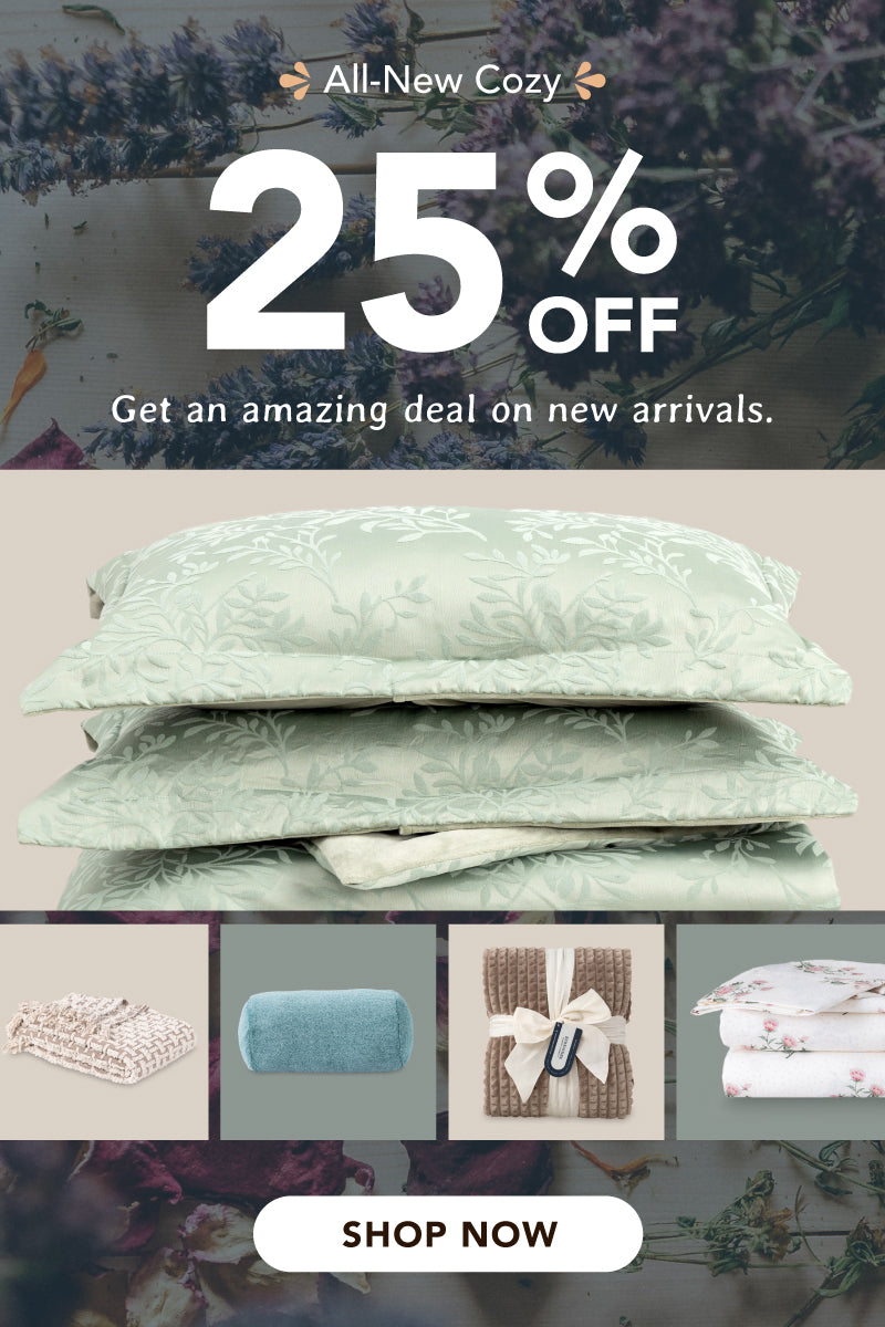 All-New Cozy. 25% OFF. Get an amazing deal on new arrivals. Shop now. Muted autumn tones with dried flowers, paired with products in green and brown tones.