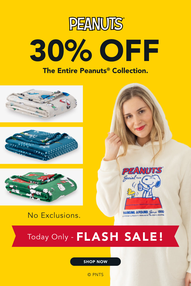 FLASH SALE: Today only! Peanuts collection is 30% off. No exclusions.