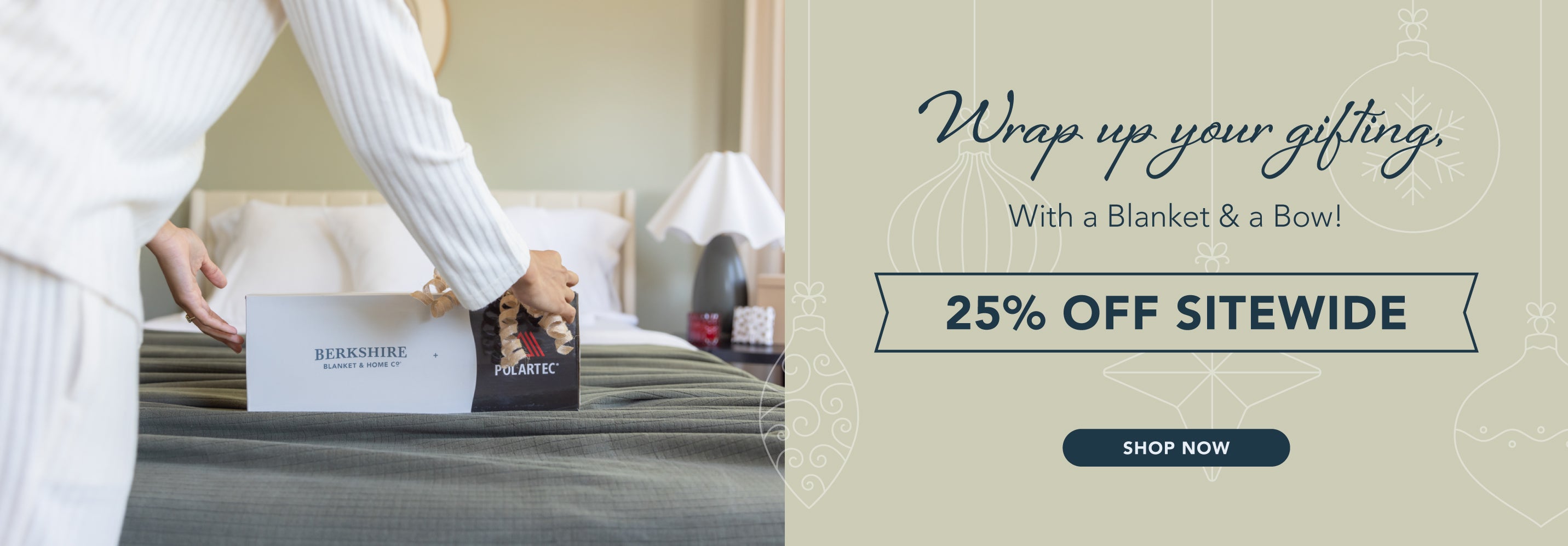 Wrap up your gifiting with a blanket and a bow! Enjoy 25% off sitewide.