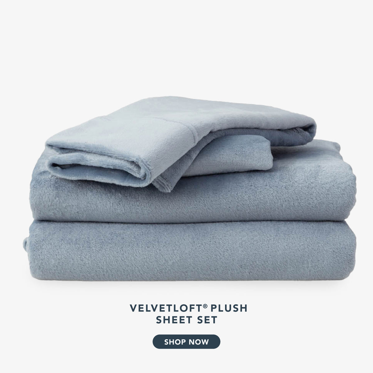 Image of blue VelvetLoft® Sheet Set