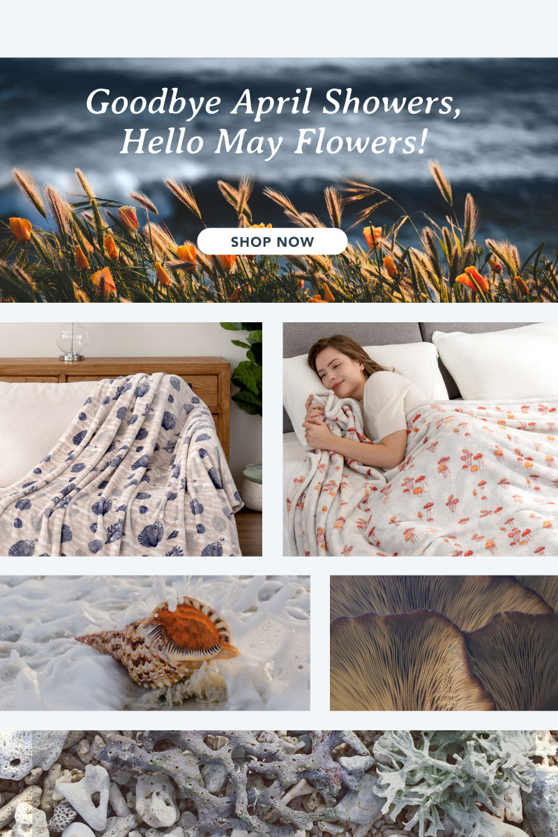 Goodbye April Showers, Hello May Flowers! Shop our spring and summer essentials featuring our Printed VelvetLoft Throws and Blankets.