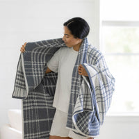 Plaid Knit Throw