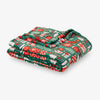 A Christmas-themed blankets on a white background