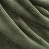 A close-up of the soft, fluffy texture of a sage green Extra-Fluffy Throw.