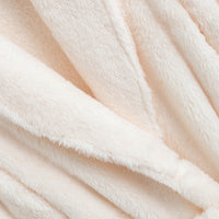 Close up of Extra-Fluffy Plush fabric in cream