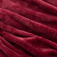 Close up of Plush Extra-Fluffy Fabric in Windsor Wine