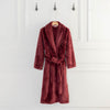 Windsor Wine Extra Fluffy Robe hanging from hook