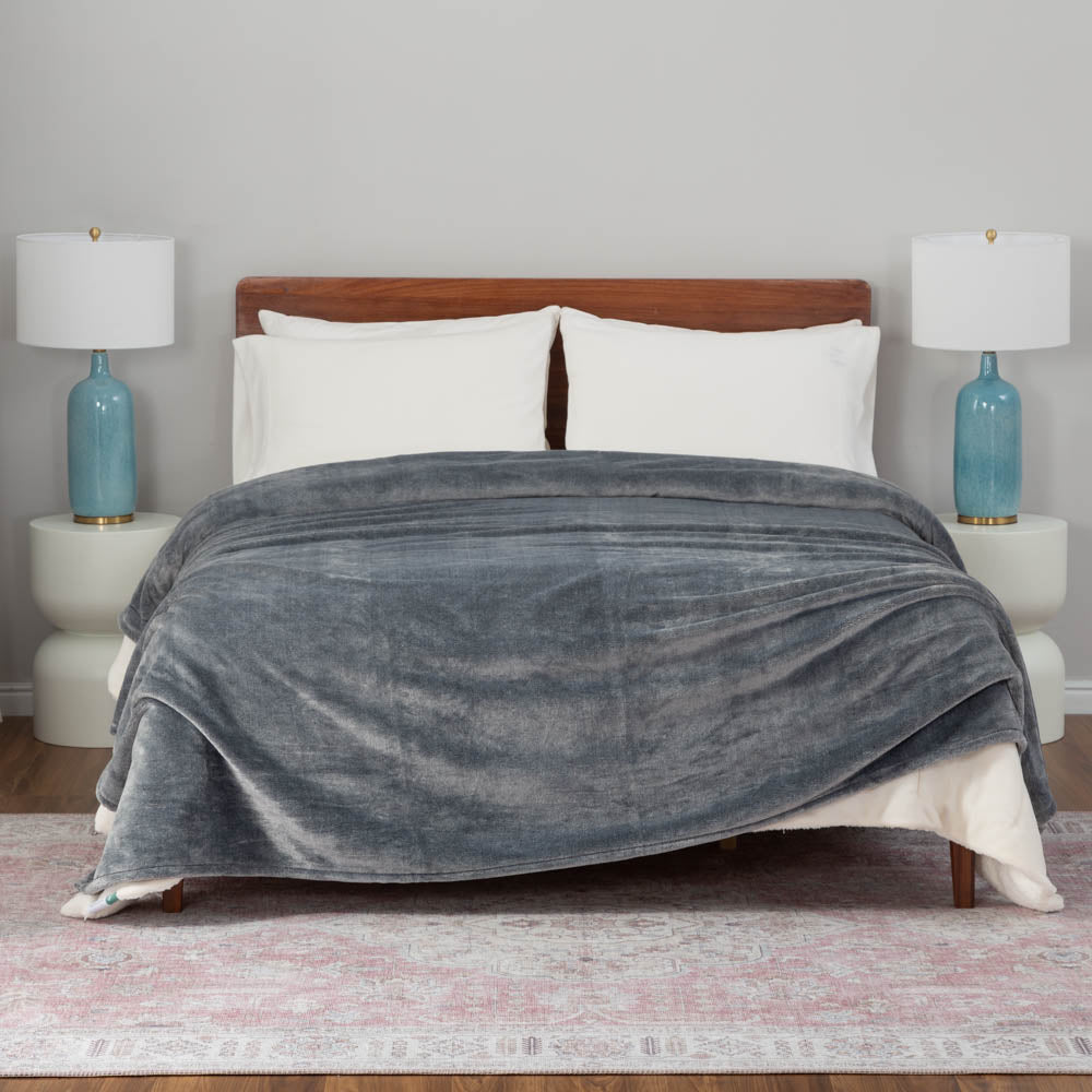 Grey queen size discount blanket