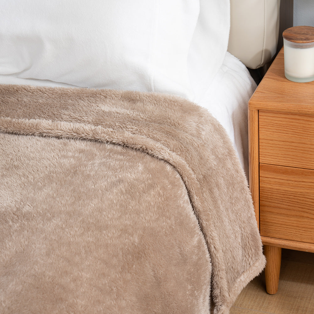 Berkshire Blanket Manta clásica de felpa extra-Fluffy™, manta de cama de  tamaño individual, manta de pelo largo suave y esponjosa para sofá, cama
