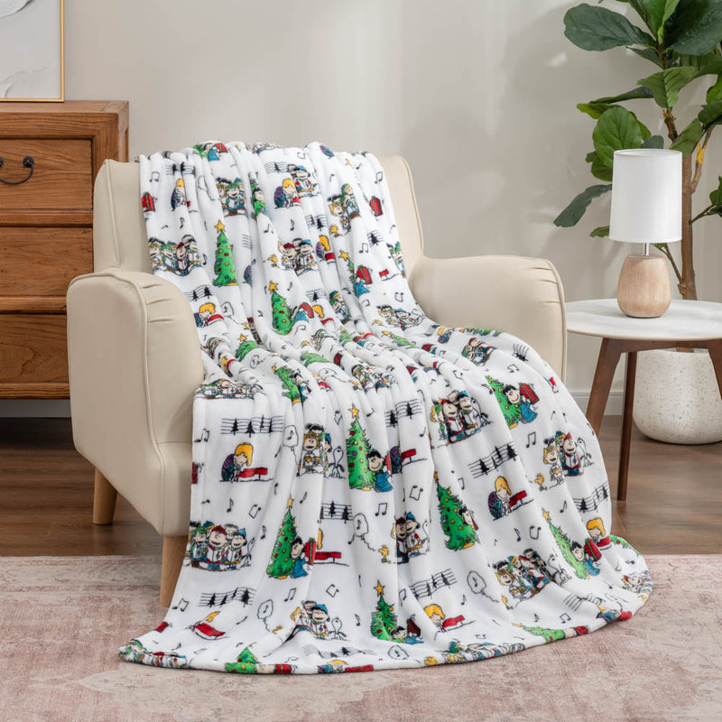 Peanuts® Holiday VelvetLoft® Throw