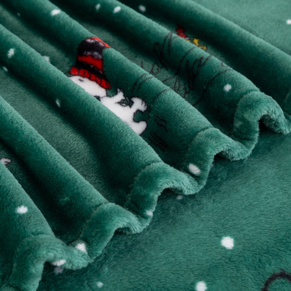 Peanuts&reg; Holiday VelvetLoft&reg; Throw