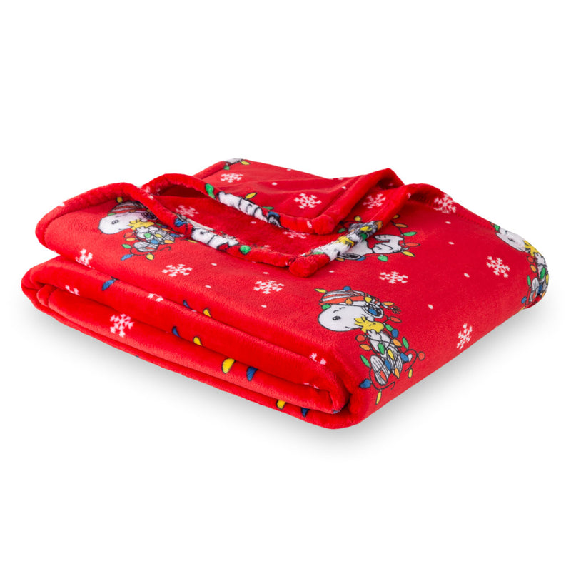 Peanuts® Holiday VelvetLoft® Throw