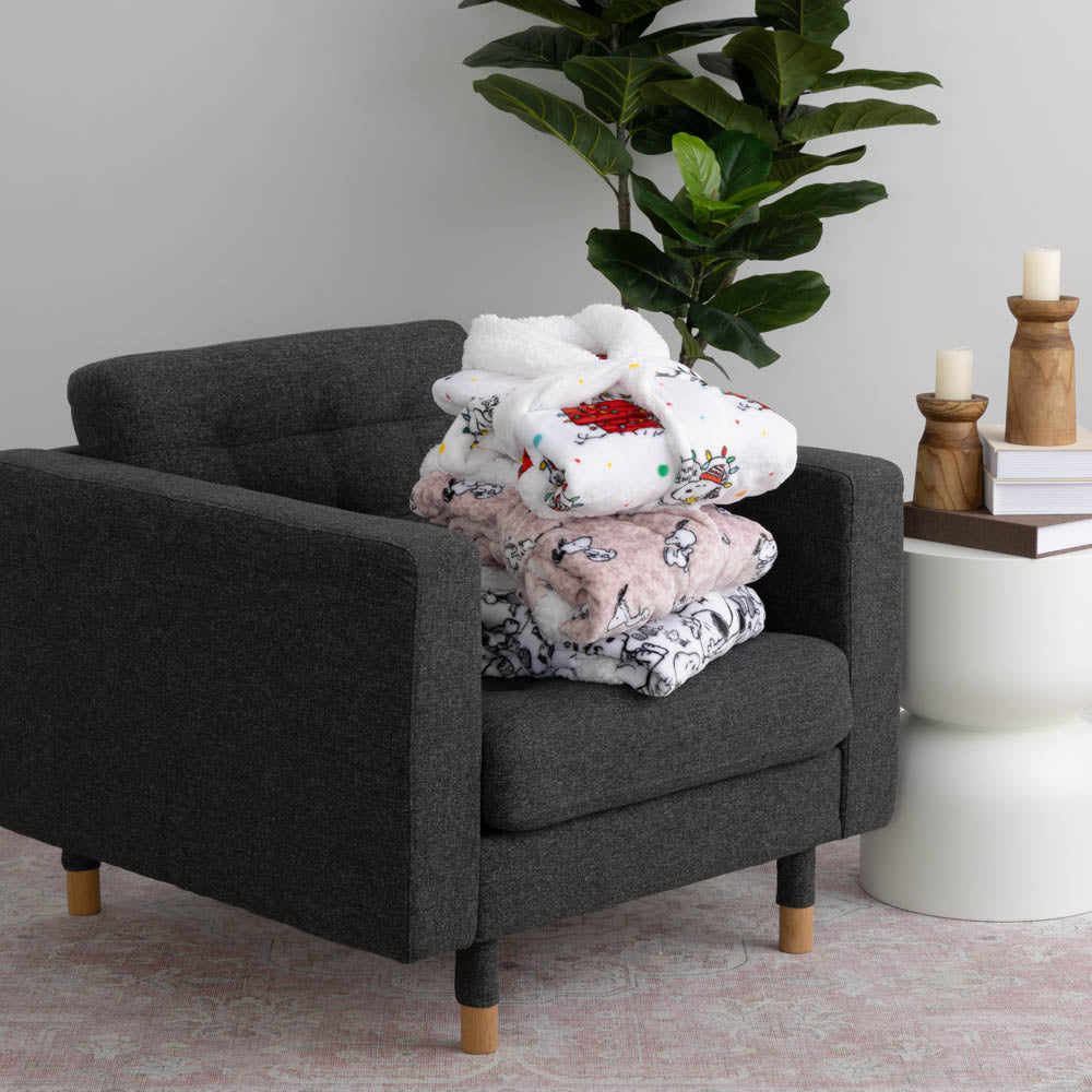 Peanuts VelvetLoft Sherpa Robe Robes Berkshire Blanket and Home Co