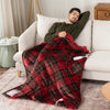 Printed VelvetLoft&reg; Sherpa Heated Throw