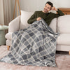 Printed VelvetLoft®Sherpa Heated Throw