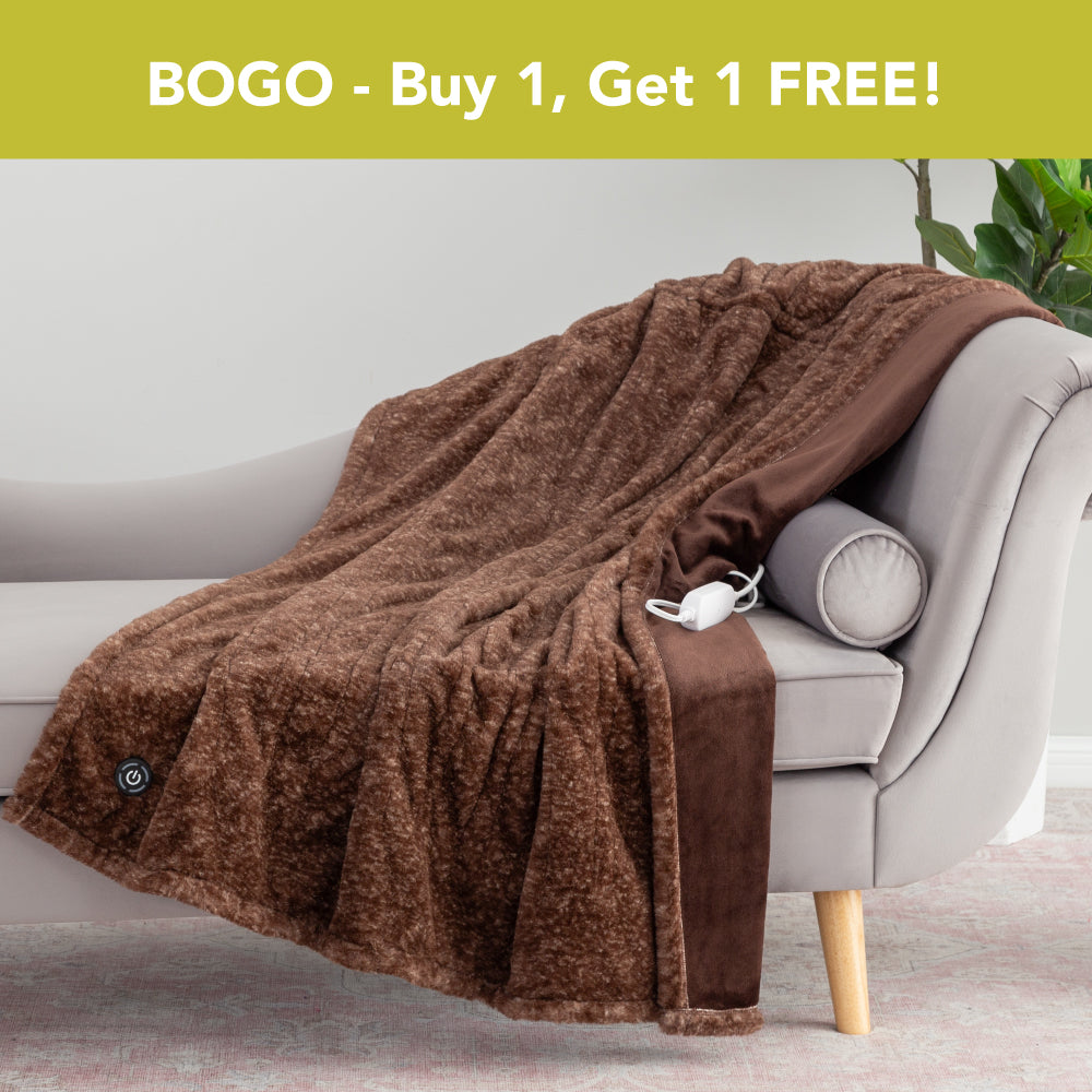 VelvetLoft® Faux Fur Heated Throw