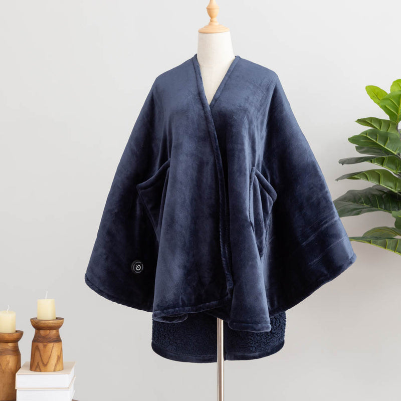 Heated VelvetLoft® Sherpa Wearable Throw