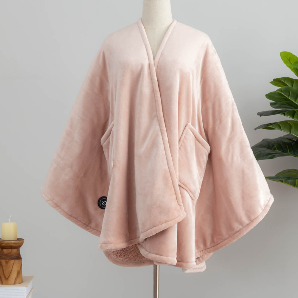 Heated VelvetLoft® Sherpa Wearable Throw