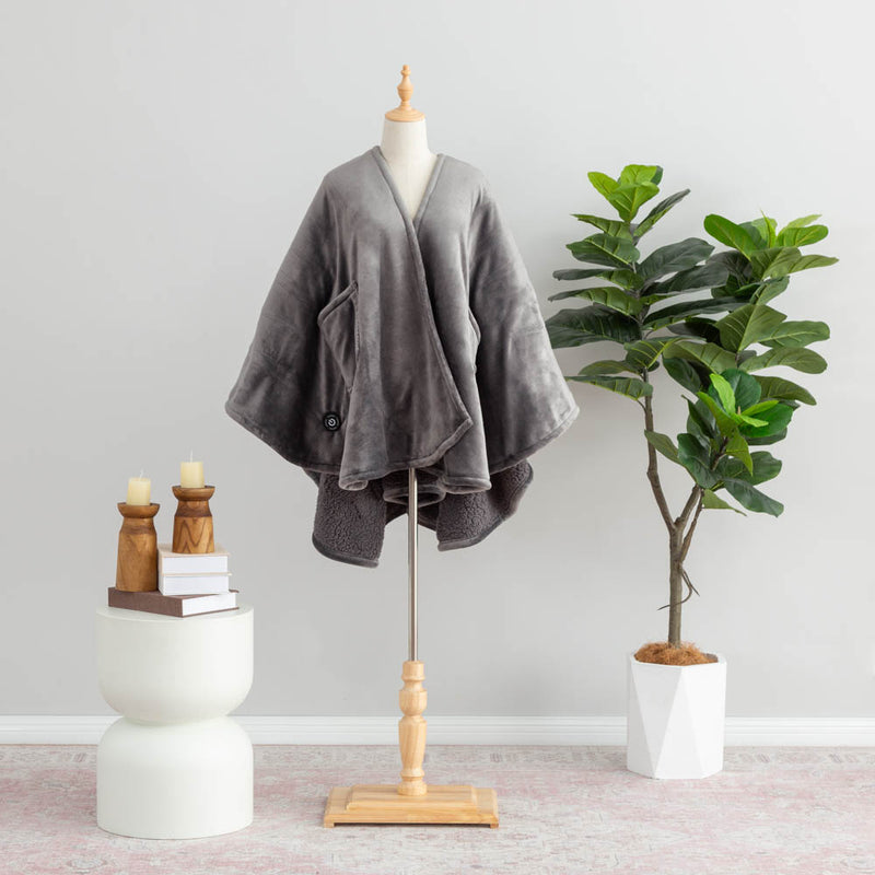 Heated VelvetLoft® Sherpa Wearable Throw