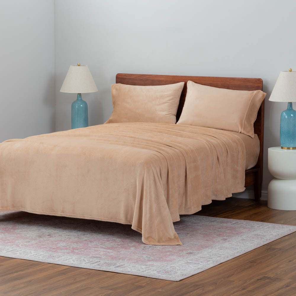 Berkshire blanket velvetloft plush sheets set sale