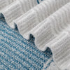 Close up of a Peanuts striped MellowSoft Throw.
