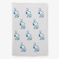 Peanuts striped MellowSoft Throw laid flat on a white surface.