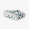 Peanuts striped MellowSoft Throw folded on a white surface.