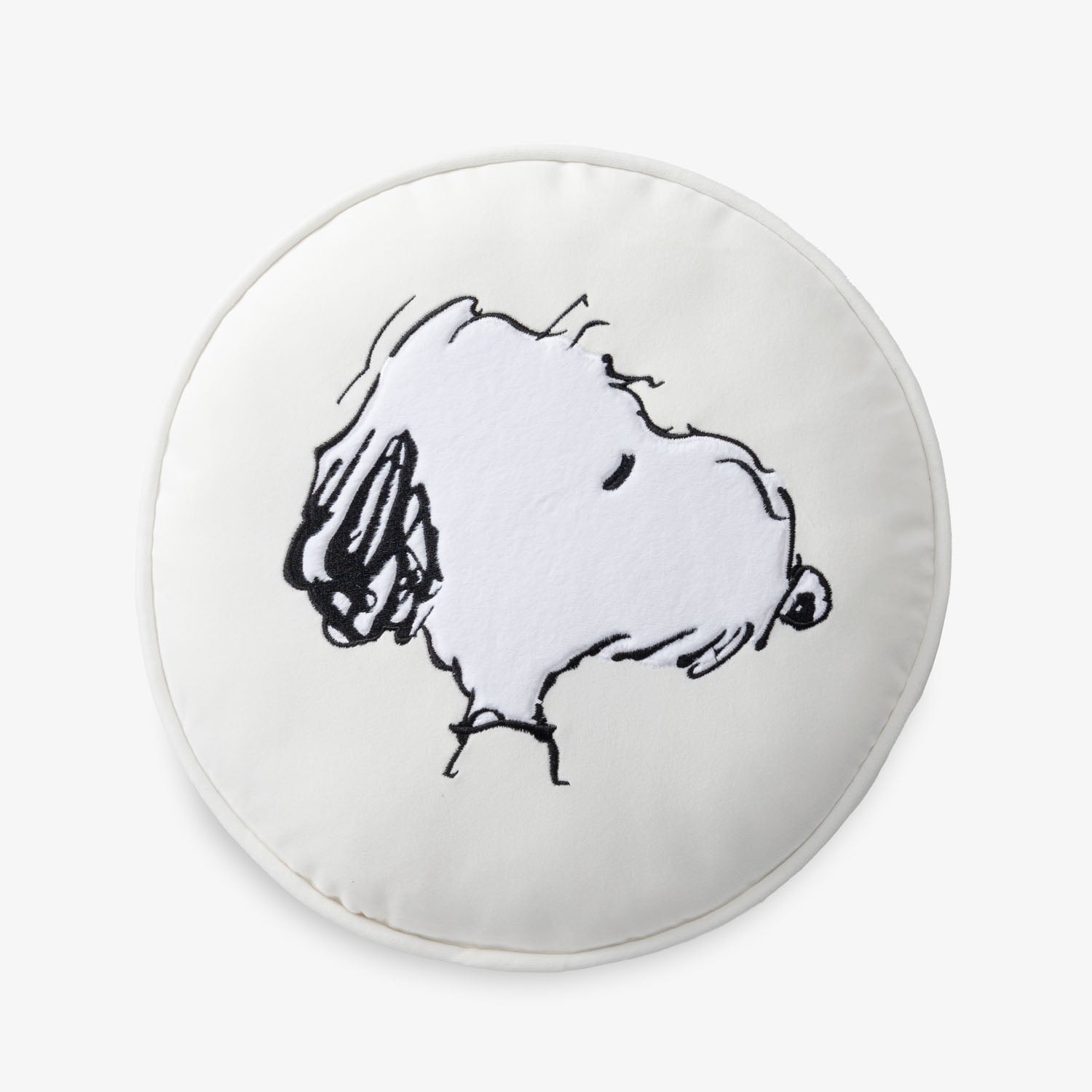 Peanuts 75th Anniversary Pillow on a white surface.