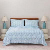 Krissy Mast Microfiber Sheet Set dressed on a bed.