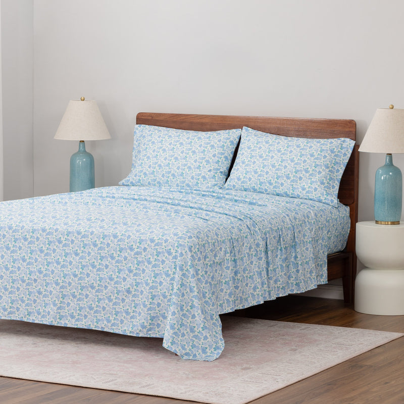 Krissy Mast Microfiber Sheet Set dressed on a bed.