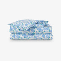 Krissy Mast Microfiber Sheet Set folded neatly on a white surface.