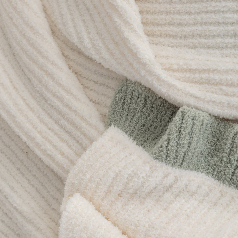 Close-up of a textured fabric with neutral colors