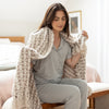 Basket Weave Tassel Throw