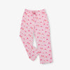 Krissy Mast printed lounge pants laid flat on a white surface.
