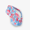 Krissy Mast floral printed eye mask laid flat on a white surface.