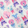 Close up of a Krissy Mast dog printed lounge set.