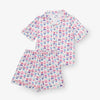Krissy Mast dog printed lounge set laid flat on a white surface.