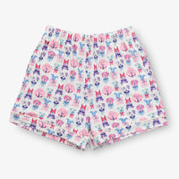 Krissy Mast dog printed lounge set laid flat on a white surface.