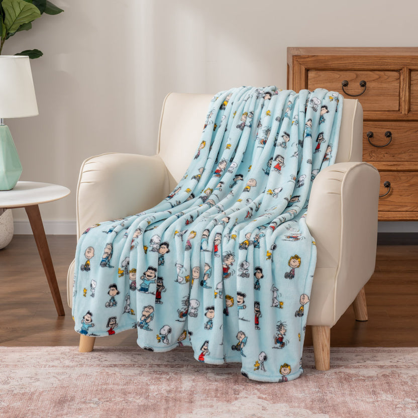 Peanuts VelvetLoft Throw Throws Berkshire Blanket and Home Co