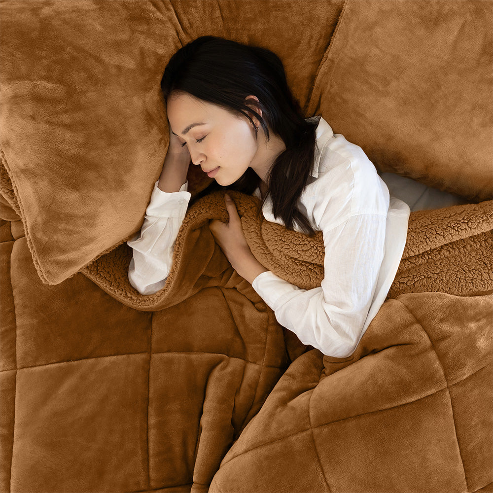 Reversible VelvetLoft Sherpa Comforter Set Bedding Berkshire