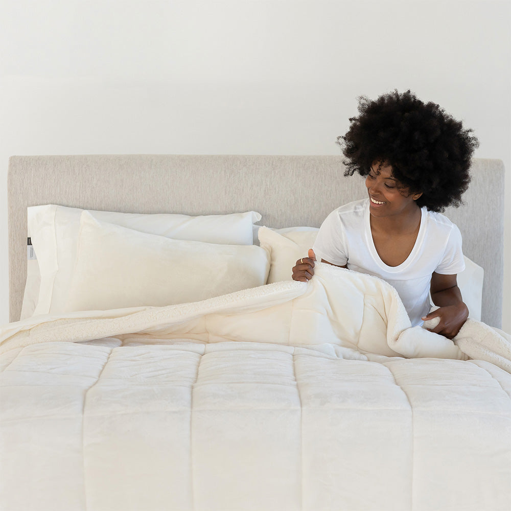 Sherpa bed online comforter