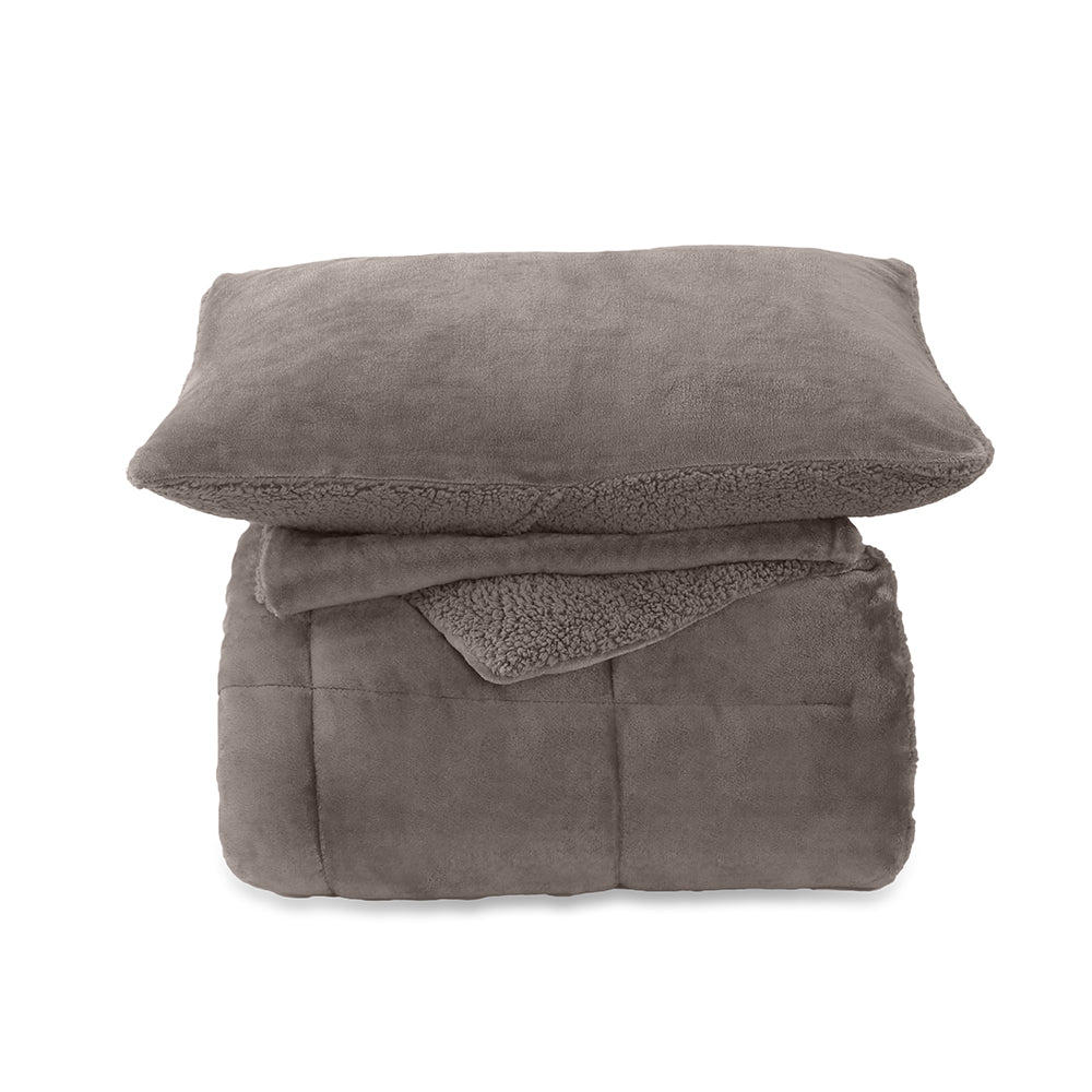 Reversible VelvetLoft&reg; Sherpa Comforter Set