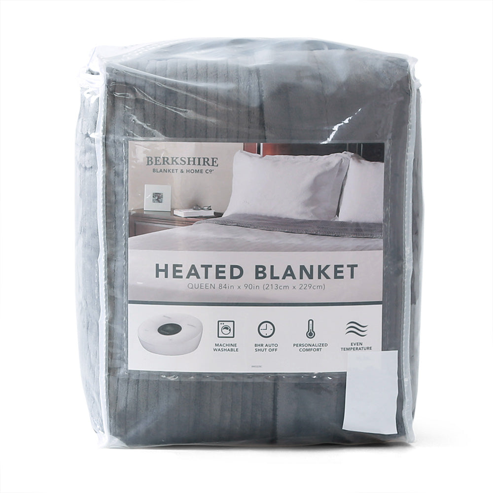 VelvetLoft Ribbed Electric Heated Blanket Blankets Berkshire