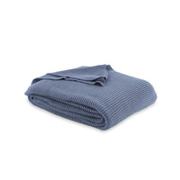 Ribbed Organic Cotton Knit Blanket